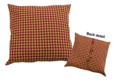 Burgundy Check Euro Sham - The Fox Decor